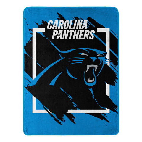 Carolina Panthers Blanket 46x60 Micro Raschel Dimensional Design Rolled