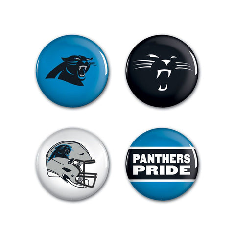 Carolina Panthers Buttons 4 Pack-0