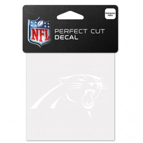 Carolina Panthers Decal 4x4 Perfect Cut White