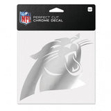 Carolina Panthers Decal 6x6 Perfect Cut Chrome - Team Fan Cave