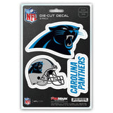 Carolina Panthers Decal Die Cut Team 3 Pack - Team Fan Cave