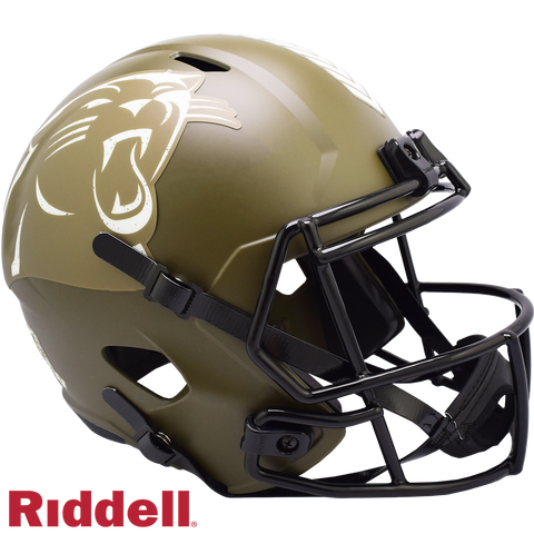 Carolina Panthers Helmet Riddell Replica Full Size Speed Style Salute To Service-0
