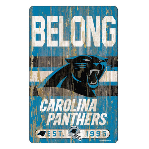 Carolina Panthers Sign 11x17 Wood Slogan Design-0