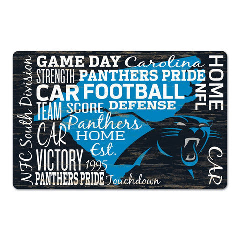 Carolina Panthers Sign 11x17 Wood Wordage Design-0