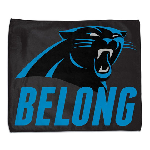 Carolina Panthers Towel 15x18 Rally Style Full Color-0