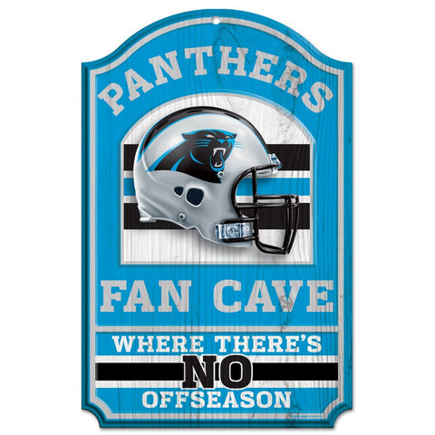 Carolina Panthers Wood Sign - 11"x17" Fan Cave Design-0