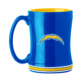 Los Angeles Chargers Coffee Mug 14oz Sculpted Relief Team Color-0