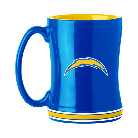 Los Angeles Chargers Coffee Mug 14oz Sculpted Relief Team Color-0