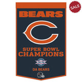 Chicago Bears Banner Wool 24x38 Dynasty Champ Design-0