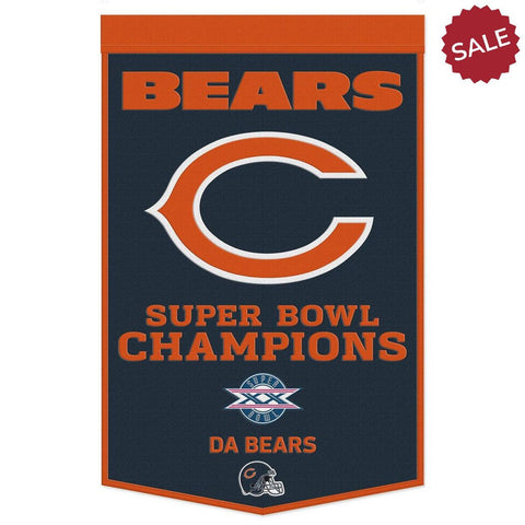 Chicago Bears Banner Wool 24x38 Dynasty Champ Design-0