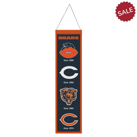 Chicago Bears Banner Wool 8x32 Heritage Evolution Design-0