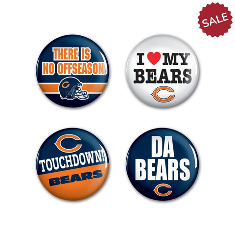 Chicago Bears Buttons 4 Pack - Special Order