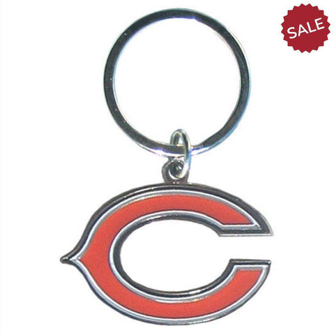 Chicago Bears Chrome Logo Cut Keychain