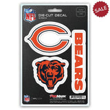 Chicago Bears Decal Die Cut Team 3 Pack - Team Fan Cave