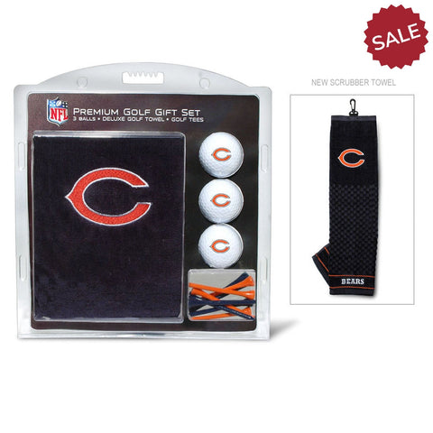 Chicago Bears Golf Gift Set with Embroidered Towel - Team Fan Cave