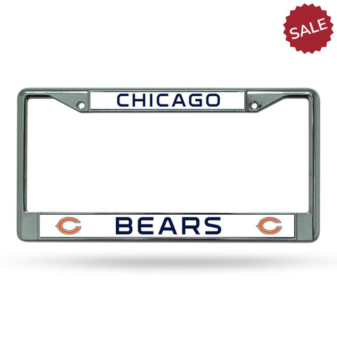 Chicago Bears License Plate Frame Chrome - Team Fan Cave