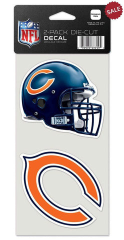 Chicago Bears Set of 2 Die Cut Decals - Team Fan Cave