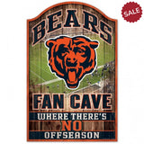 Chicago Bears Sign 11x17 Wood Fan Cave Design-0