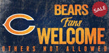 Chicago Bears Wood Sign Fans Welcome 12x6