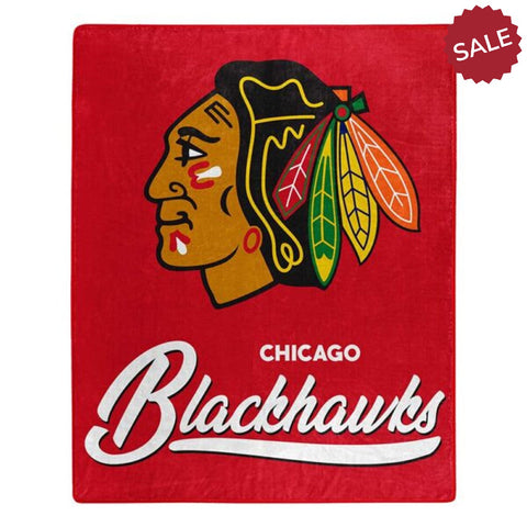 Chicago Blackhawks Blanket 50x60 Raschel Signature Design-0