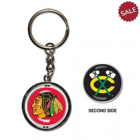 Chicago Blackhawks Key Ring Spinner Style Special Order - Team Fan Cave