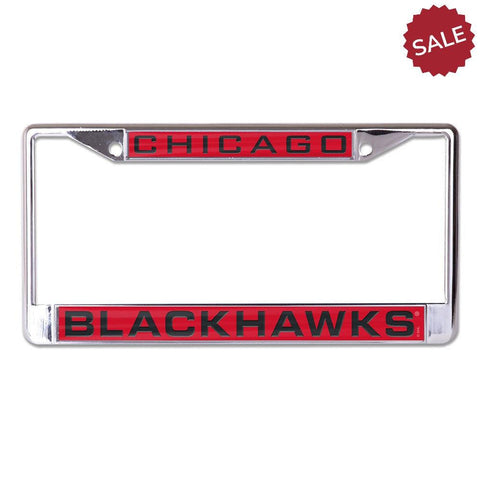 Chicago Blackhawks License Plate Frame - Inlaid - Team Fan Cave