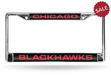 Chicago Blackhawks License Plate Frame Laser Cut - Team Fan Cave