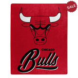 Chicago Bulls Blanket 50x60 Raschel Signature Design