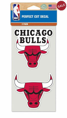 Chicago Bulls Decal 4x4 Die Cut Set of 2