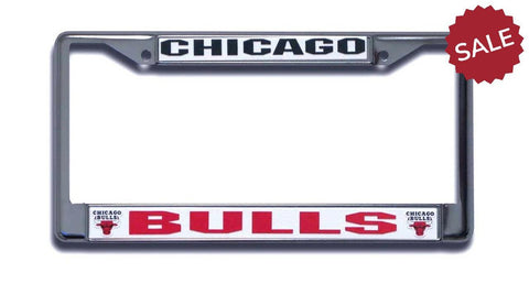 Chicago Bulls License Plate Frame Chrome