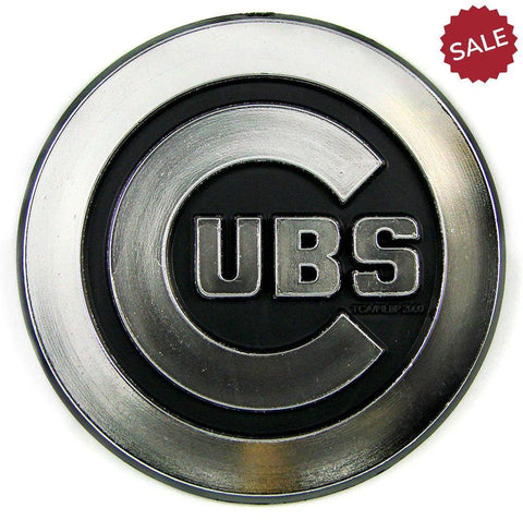 Chicago Cubs Auto Emblem - Silver - Team Fan Cave