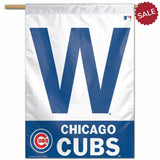 Chicago Cubs Banner 28x40 Vertical W Design