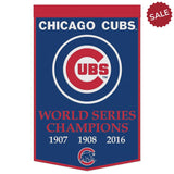 Chicago Cubs Banner Wool 24x38 Dynasty Champ Design