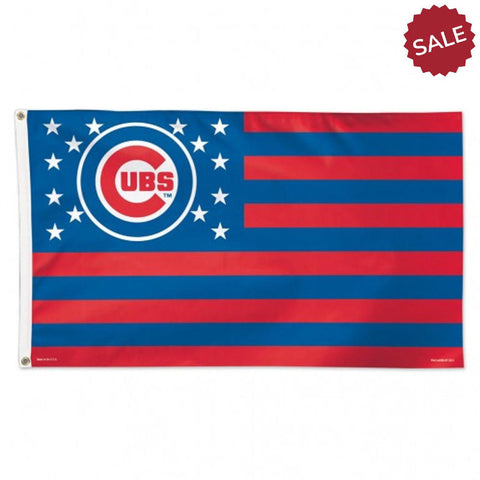 Chicago Cubs Flag 3x5 Deluxe Stars and Stripes-0