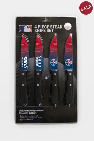 Chicago Cubs Knife Set - Steak - 4 Pack - Team Fan Cave