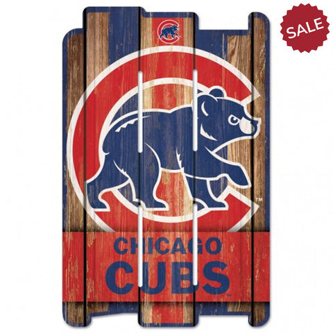 Chicago Cubs Sign 11x17 Wood Fence Style-0