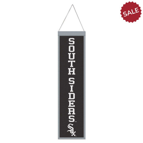 Chicago White Sox Banner Wool 8x32 Heritage Slogan Design - Special Order