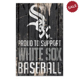 Chicago White Sox Sign 11x17 Wood Proud to Support Design-0