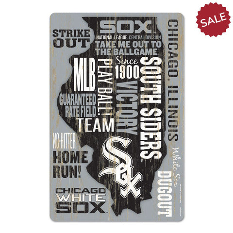 Chicago White Sox Sign 11x17 Wood Wordage Design-0