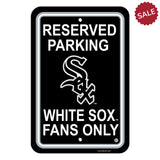 Chicago White Sox Sign - Plastic - Reserved Parking - 12 in x 18 in - Team Fan Cave