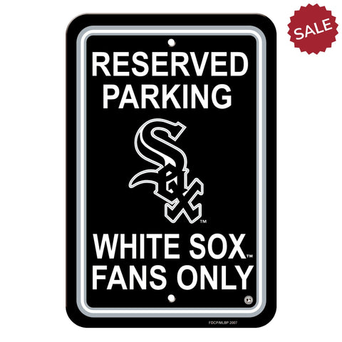 Chicago White Sox Sign - Plastic - Reserved Parking - 12 in x 18 in - Team Fan Cave