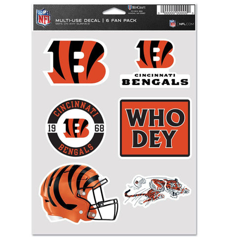 Cincinnati Bengals Decal Multi Use Fan 6 Pack-0