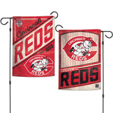 Cincinnati Reds Flag 12x18 Garden Style 2 Sided Cooperstown-0
