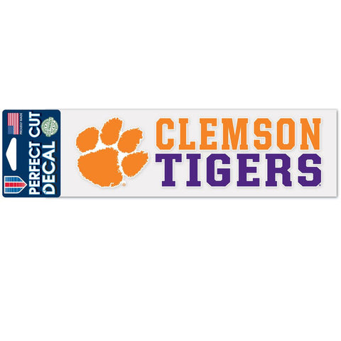 Clemson Tigers Decal 3x10 Perfect Cut Color-0