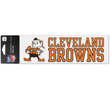 Cleveland Browns Decal 3x10 Perfect Cut Wordmark Color-0