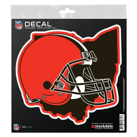 Cleveland Browns Decal 6x6 All Surface State Shape - Special Order-0