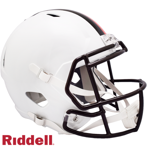 Cleveland Browns Helmet Riddell Replica Full Size Speed Style On-Field Alternate 2023 White Out-0