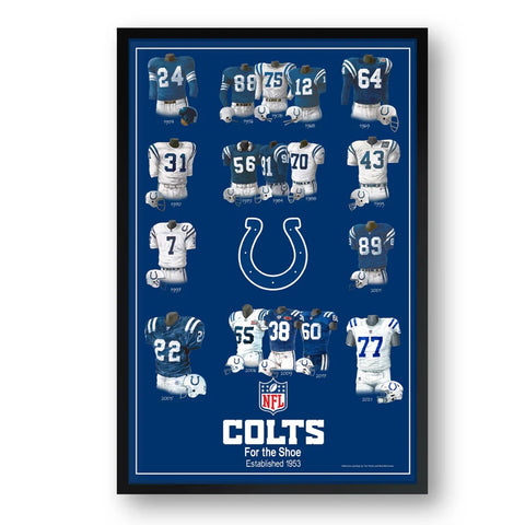 Indianapolis Colts Framed Print 10x13 Uniform Heritage-0