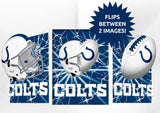 Indianapolis Colts 3D Art Print 12x16 Lightning Flip-0