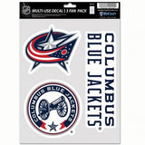 Columbus Blue Jackets Decal Multi Use Fan 3 Pack - Team Fan Cave